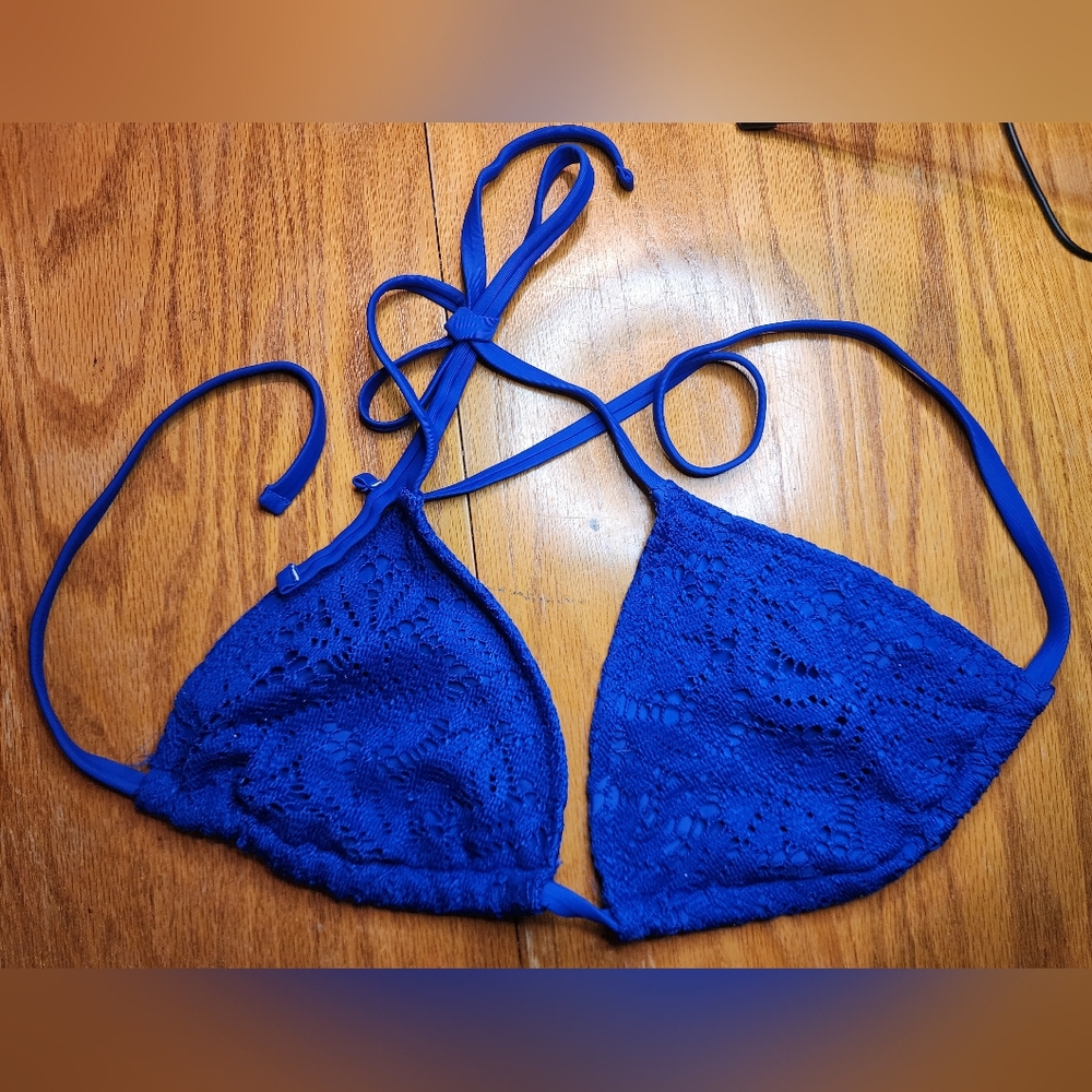 Aerie Vibrant Blue Triangle Bikini Top